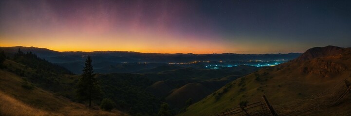 Sunrise over the mountains, AI generated