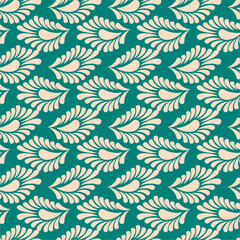 Fototapeta premium Seamless vector pattern print wallpaper background with paisley ornament ethnic art decor design