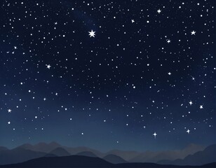 Starry night sky, AI generated illustration