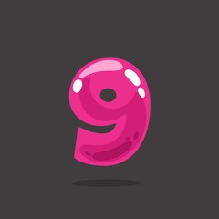 Shiny jelly number 9 , jelly number 1 to 10 .