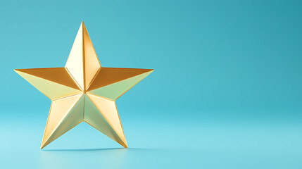 Obraz premium Golden star in minimalist style