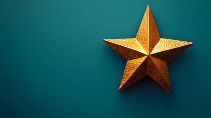 Obraz premium Golden star in minimalist style