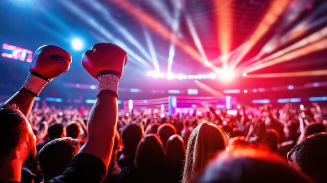 Fans Cheering at a Sports Event with Engaging Atmosphere
