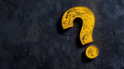 The yellow question mark symbolizes the unknown and confusion