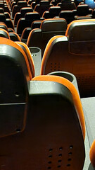 Fototapeta premium Bucket of popcorn and movie theater
