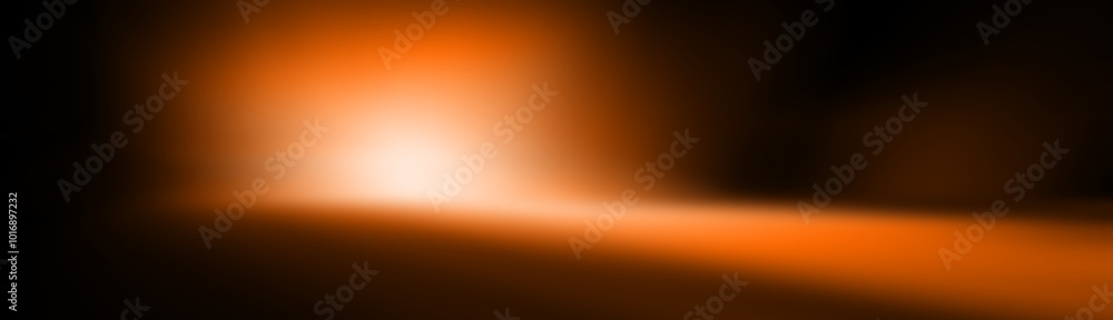 Wall mural orange empty room studio gradient used for background and display your product