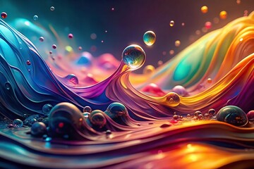 Fototapeta premium Abstract gradient fluid color photography with depth of field