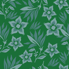 Vintage seamless floral pattern. Liberty style background of small pastel colorful flowers. Small flowers scattered over a white background. Stock vector for printing on surfaces