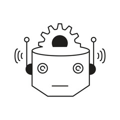AI Automation Robot Avatar Solutions Vector Icon Design, robotics, digital assistant, AI systems, robot control,