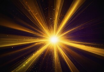 yellow abstract background with sparkles, glow and magic, solar flares, 
