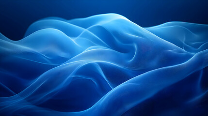 Obraz premium Abstract Blue 3D Wavy Background