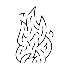 fire hot line icon vector. fire hot sign. isolated symbol illustration