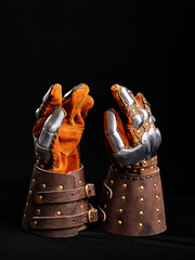 Medieval Knight King Armor Gauntlets Gloves Battle Medieval Crusades Protection