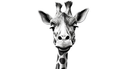 Obraz premium Giraffe with a sad expression.