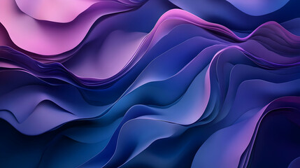 Obraz premium Abstract Background with Wavy Lines in Shades of Purple and Blue