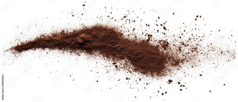 Poster this striking image abstractly represents a dramatic dust explosion, conveying dynamic movement and 