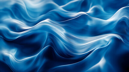 Abstract Blue 3D Wavy Background