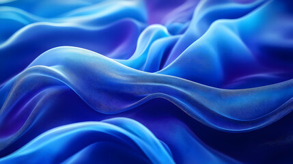 Obraz premium Abstract Blue 3D Wavy Background