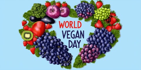 Colorful Vegan Heart Design