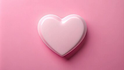 Obraz premium Minimalist cute kawaii pink heart shape element decoration
