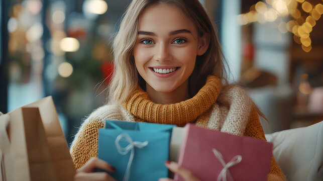 Online shoppers excitedly adding promo codes to save money on holiday purchases