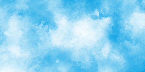 abstract watercolor scraped grungy background,  Modern and paper texture design with sky blue cloud paint brush, Hand painted light blue background with watercolor. 