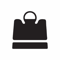 Black Ladies bag icon vector silhouette