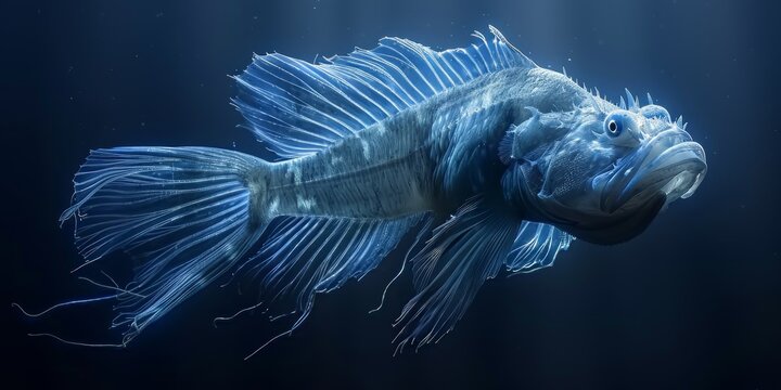 Mysterious anglerfish in the  ocean  