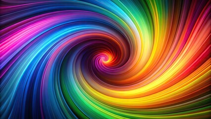 Fototapeta premium abstract colorful spiral wallpaper on black background