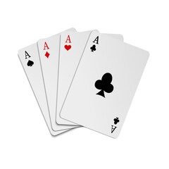 Winning poker combination of four aces