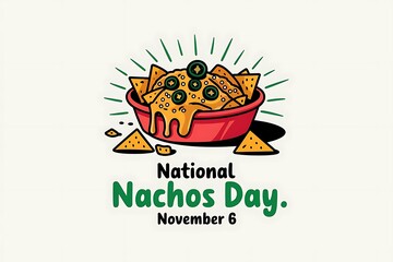 National Nachos Day Festive Illustration for Food and Restaurant Promotions