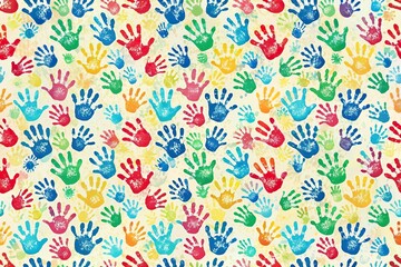 abstract handprint pattern