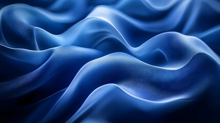 Fototapeta premium Blue Abstract 3D Wavy Background