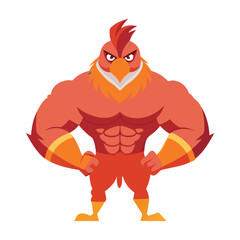 Body Builder Character with Eagle Body. Eagle Bodybuilder Mascot Logo. eagle animal body builder sports mascot.


