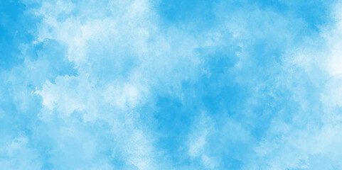 abstract watercolor scraped grungy background,  Modern and paper texture design with sky blue cloud paint brush, Hand painted light blue background with watercolor. 