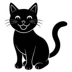 black cat cartoon