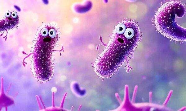 Cute Bacteria Illustration