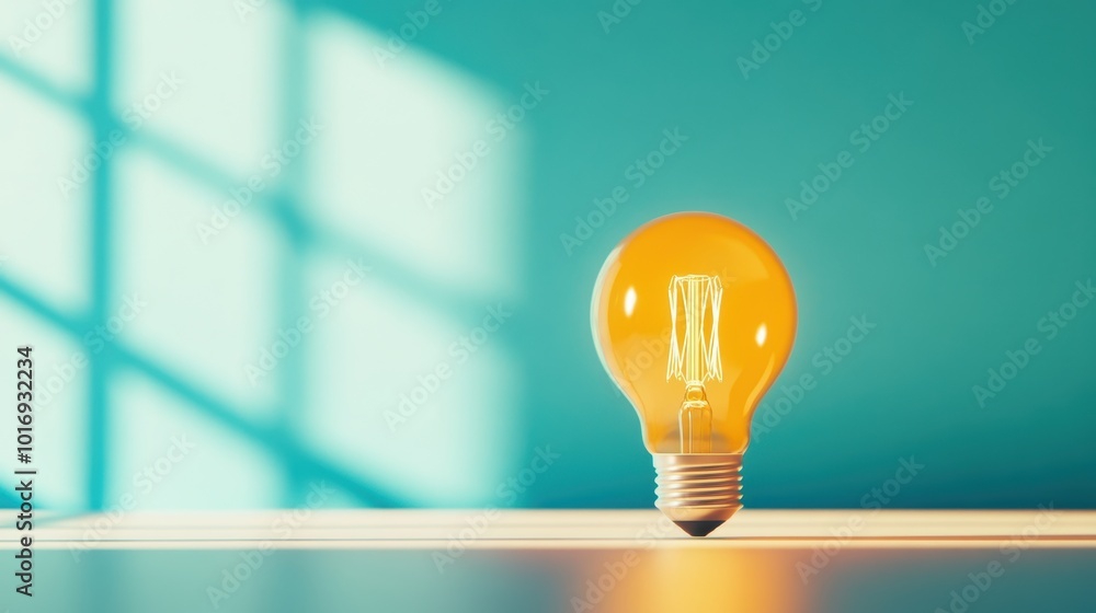 Poster a single lightbulb illuminates a room, casting shadows that take on symbolic forms and distort the p