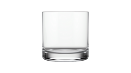Empty glass on a white isolated background