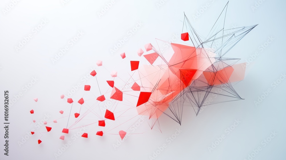 Poster a web of interconnected lines and shapes represents the complex relationships that make up the human