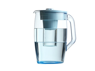 Water filtration pitcher with clear liquid