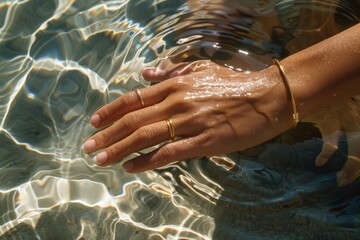 Gold rings finger person hand.