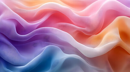 Fototapeta premium Abstract Background with Wavy, Colorful Fabric