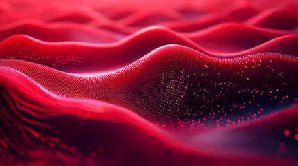 Abstract Red Wavy 3D Background