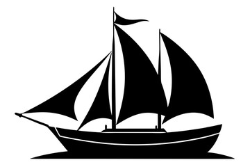 Sailboat Silhouette vector illustration