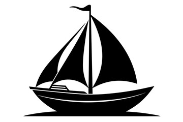 Sailboat Silhouette vector illustration