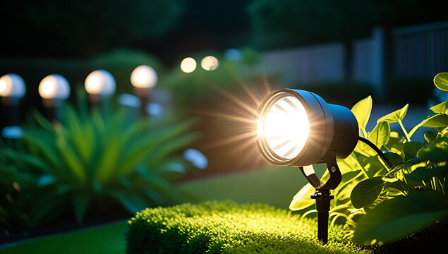 bright led spotlight great addition garden providing focused illumination specific areas