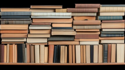 wooden wall mounted bookshelf in home library, Furniture photography