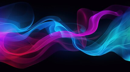 Naklejka premium Abstract colorful glowing smoke or liquid wave background for motion graphics and design