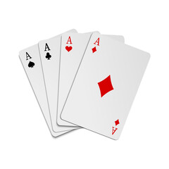 Winning poker combination of four aces